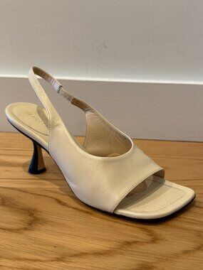 Wandler Julio Slingback Sandals Cream Sz 38